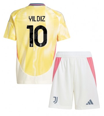 Juventus Kenan Yildiz #10 Segunda Equipación Niños 2024-25 Manga Corta (+ Pantalones cortos)